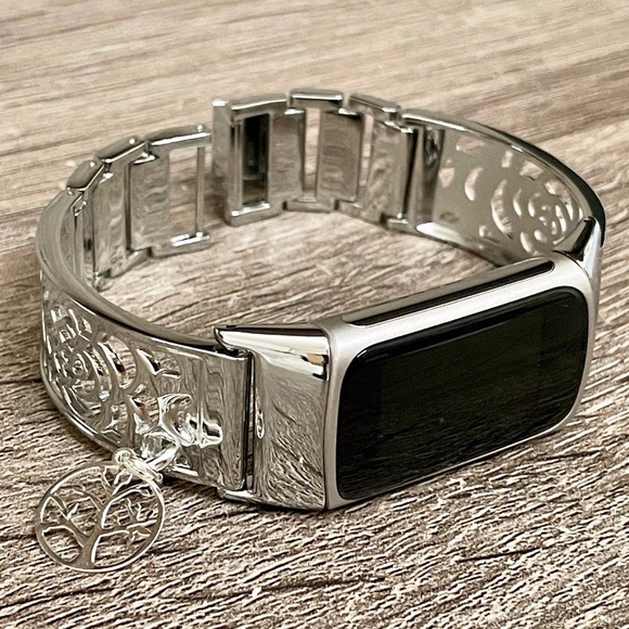 Silver Metal Band Fitbit Charge 5 Women Jewelry Tree Of Life Charm Bracelet - Picture 2 of 9